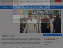Tablet Screenshot of hec.edu.in